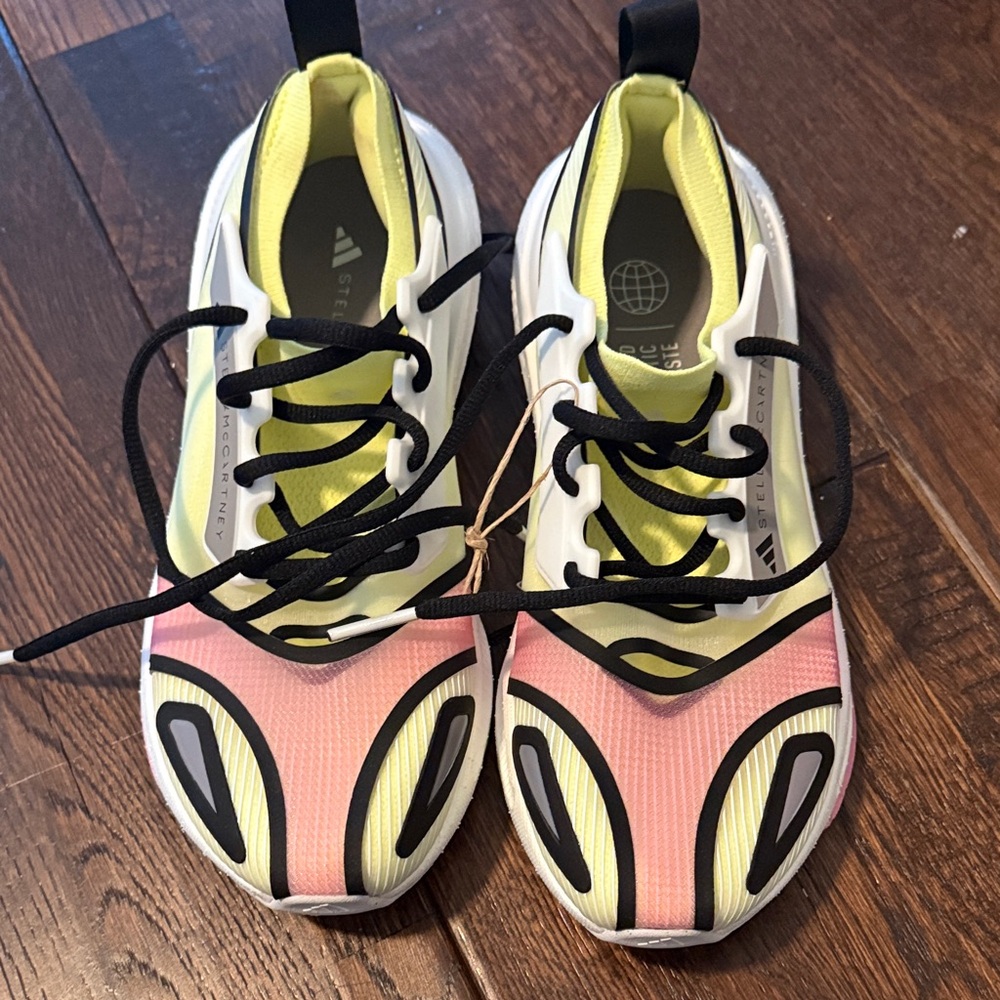 Adidas Pink and Yellow Athletic Sneakers New